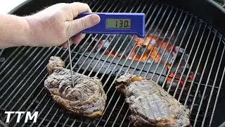 Bison(Buffalo) Rib Eye Steaks on the Weber Kettle
