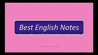 Best English Notes