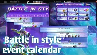 Free Fire Battle in style event calendar#garenafreefire