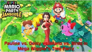 Super Mario Party Jamboree: Pauline vs. Daisy vs. Mario vs. Birdo in Mega Wiggler's Tree Party