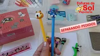 Separando pedidos da minha papelaria na Shopee - FOFURAS DA SOL