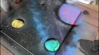 Galaxy Spray Painting Time Lapse