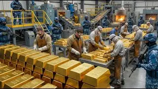 Inside the 24K Gold Factory - How Mining Ore Is Refined Into Gold Bars Full Process