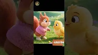🐿️🐣Cute Chipmunk Saves Lost Chick in the Rainy Day - Amazing Footage 🌧️ #cute #funny #aianimation