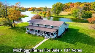 Michigan Waterfront Property For Sale | 107+ Acres | Michigan Land For Sale | Tillable Land | Farms