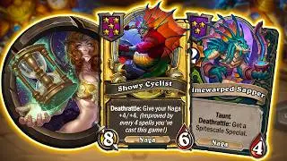 Deathrattle Spellcraft BUILD with Showy Cyclist is UNDERRATED | Hearthstone Battlegrounds