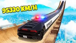 BAJADA SIN FRENOS EN LIMUSINA LAMBORGHINI HURACAN POR UNA RAMPA EN GTA 5!