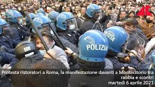 Proteste ristoratori: la rabbia davanti Montecitorio e scontri con la polizia