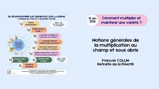 [Cycle de conf&eacute;rences semences - 3] Notions g&eacute;n&eacute;rales de la multiplication de semences