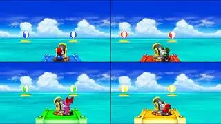 Mario Party9 Minigames #10 - Mario Vs Luigi Vs Shy Guy Vs Birdo ( Master CPU )