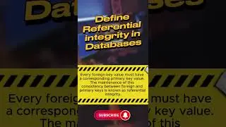 Define Referential Integrity in Database #shorts #ytshorts