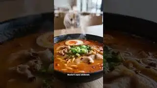 Clumsy Dog Underestimates Spicy Noodles!