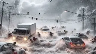 Hail Storm Causes Flooding Chaos In Mexico! Toluca Valley Residents Surprised by Sudden Hailfall