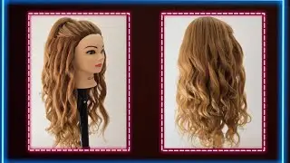 Half-Up Curls Hairstyle | Soft Waves for Engagement/Weddings