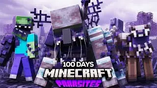 I Survived 100 Days In A PARASITE OUTBREAK In Minecraft Bedrock!