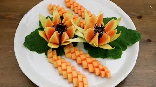 Art In Papaya Flower Carving and Cutting Tricks