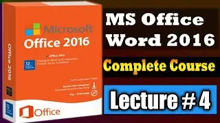 MS Office word 2016 Insert Tab (Part # 2)...Lecture # 4 (Complete Course)