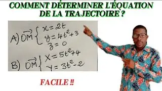 Cinématique: comment déterminer l'équation de la trajectoire, Les coordonnées de la vitesse? TleS