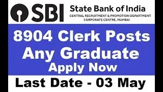 SBI Clerk Recruitment 2019 | Apply Online 8,904  Clerk Job Vacancies