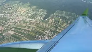 AirBaltic Airbus A220-300 landing in Vienna (VIE) 31JUL2025