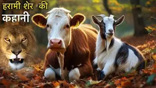 हरामी शेर और मेहनती गाय \Harami Sher \🦁 Or Mehanti Gay | Hindi Story |