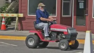 Lawnmower Race in Luck, Wisconsin