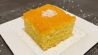 How to make a easy Semolina cake - Revani - Griesmeel cake - Basbousa - Ravani - كيك