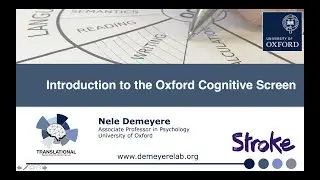 Oxford Cognitive Screen (OCS) background and principles