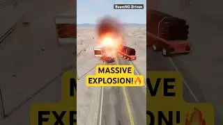 INSANE Chain Reaction CRASH + EXPLOSION! 🚨 #beamngdrive