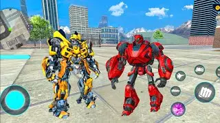 Jet Bike Car Transformation Robot Game 2020 Megatron Robo & Bumblebee Fighting - Android Gameplay