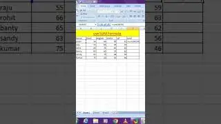 Ms Excel Basic Formula & tricks For beginners #computer #education #shorts