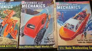 1950s Popular Mechanics, Popular Science, Science and Mechanics, and Mechanix Illustrated