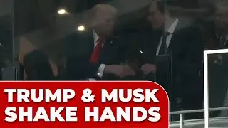 HISTORIC MOMENT: TRUMP and MUSK shake hands at CHARLIE KIRK MEMORIAL