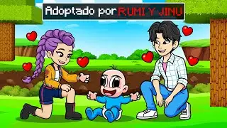 ¡ADOPTADO por RUMI Y JINU en Minecraft! 😱 BEBÉ NOOB es ADOPTADO por GUERRERAS KPOP