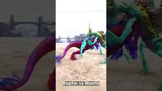 Mantis VS Dinosaur Raptor  - ARK dinosaur