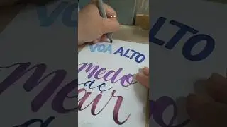 Finalizando um Lettering colorido com canetas ✨☺️ #lettering #diy #arte