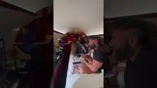 Dan bilzerian with girls on his bed enjoying movie in private plane