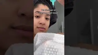 Cleansing routine using a LOOKNOOK Disposable Facial Towel