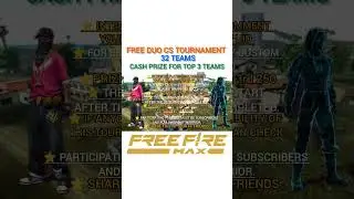 ATTENTION FF LOVERS! FREE DUO CS CUSTOM TOURNAMENT WITH CASH PRIZE 🏆 SHARE WITH YOUR FF FRIENDS