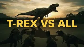 T-Rex vs All Predators | Brutal Realistic Dinosaur Battle