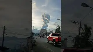 Powerful Kanlaon Volcano Eruption in 4K | Massive Ash Cloud Rising 4.8 KM | Philippines Volcano