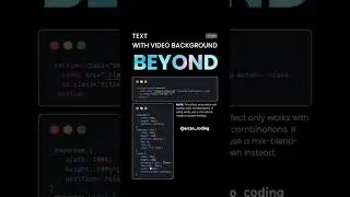 🎯Amazing CSS Text with video ‼️background...... #css #coding #frontenddeveloper #webdesign #explore