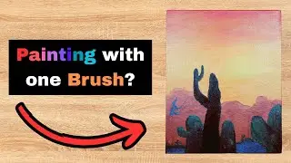 How To Paint a Sunset Desert Scene So Easy!