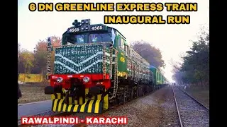 GREEN LINE TRAIN FIRST INAUGURATION RUN PASSING NEAR RAWALPINDI II 6 DN GREEN LINE EXPRESS TRAIN