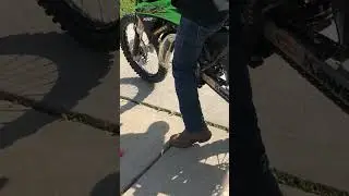 KX100 Start Up No Muffler #kawaii #dirtbike #2stroke