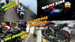 New RS200 Delivery 2025 Model😍3nd Service Complete ✅ Bike Ko Update Kara Liya🔥 Night Hyper Ride🥵🤯