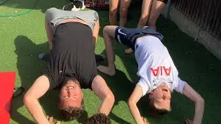 Dad vs son gymnastics moves challenge
