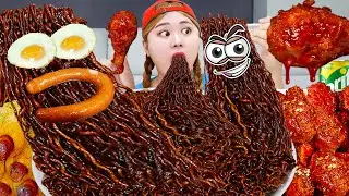 MUKBANG Black bean noodles Chapagetti COLLECTION by HIU 하이유