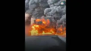 National Guard andFire Erupts at at Fuel Warehouse in Sharjah's Hamriyahcivil Defence commandersPot