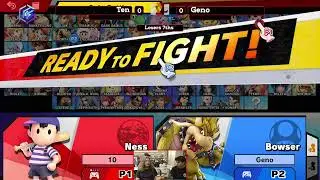 Smash @ TNLG 29 - LR4 - ten (Ness) vs. Geno (Bowser) - SSBU